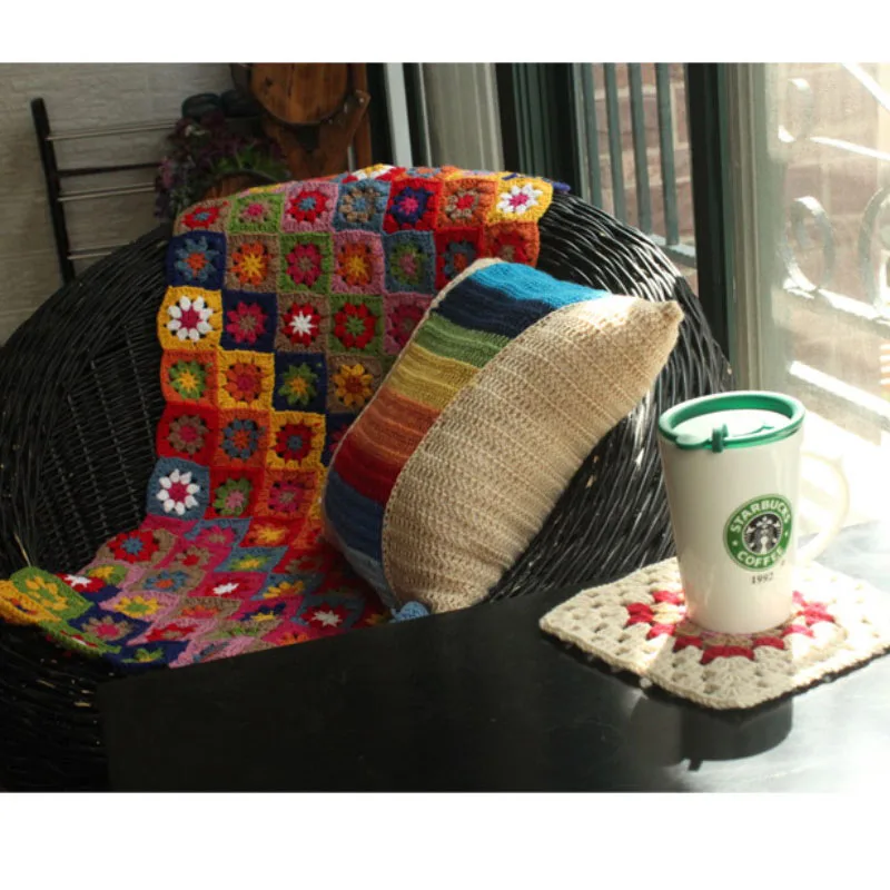 Красочная скатерть ручной работы ромашки сделай сам модный ковер покрывало для