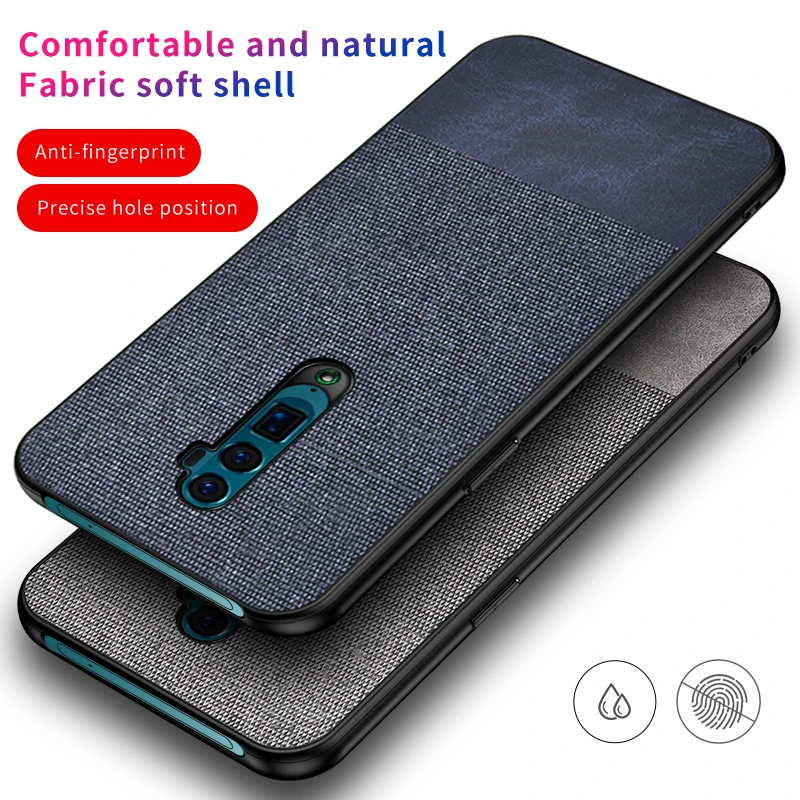 Для OPPO Reno 10x zoom Case Ткань полная защита жесткая задняя панель из поликарбоната для 6