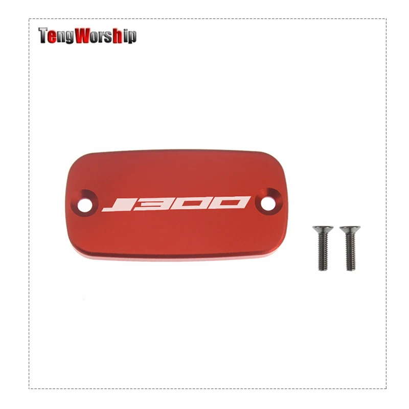 TENGWORSHIP CNC Aluminum Motorcycle Brake Fluid Fuel Reservoir Tank Cover Cap FOR Kawasaki J300 2014-2019 | Автомобили и