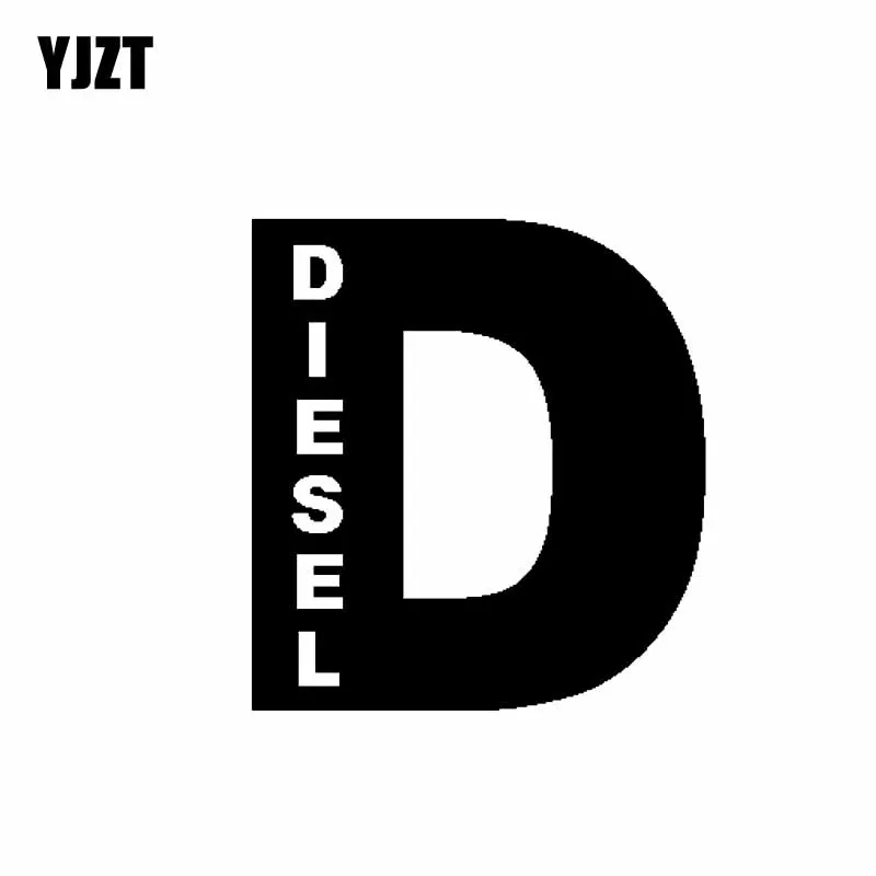 

YJZT 9,4 см х 10,2 см дизель D Powerstroke турбо топливо виниловая наклейка автомобильная наклейка турбо черный/серебристый C10-00882