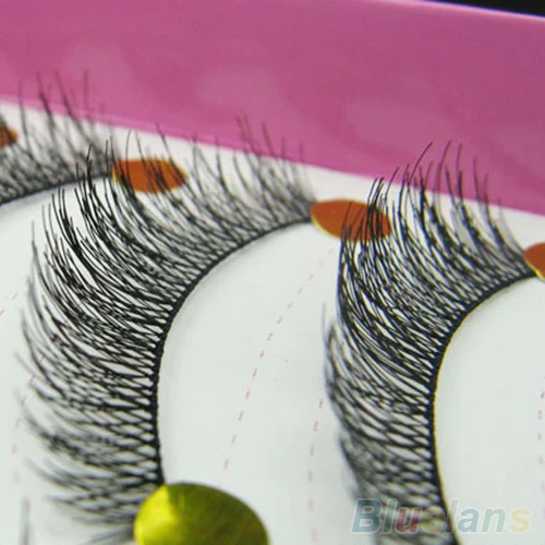 10 пар в комплекте Eyelashs 14 мм ручной работы Красота черный клей для наращивания