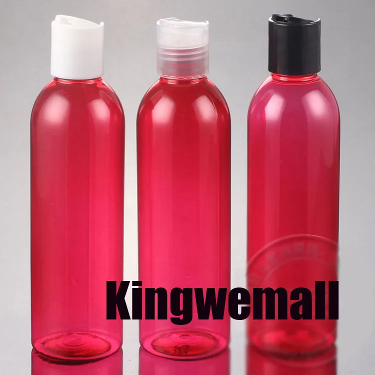 

300 шт./лот «сделай сам» 250 мл красная пэт бутылка с дисковой крышкой, 250 мл пастическая бутылка для крема с круглым плечом, косметический конте...