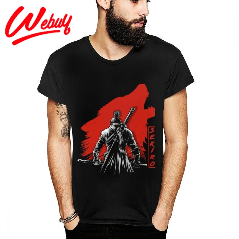 Футболка из 100% хлопка дешевая футболка Noshir Dalal одноцветная с волком игра SEKIRO Shadows
