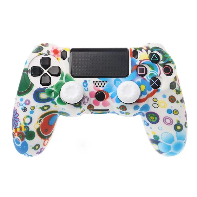 1 6 цветов Противоскользящий силиконовый защитный чехол для playstation 4 PS4 DS4 Pro тонкий контроллер Thumb Stick Grip Caps - Цвет: 1