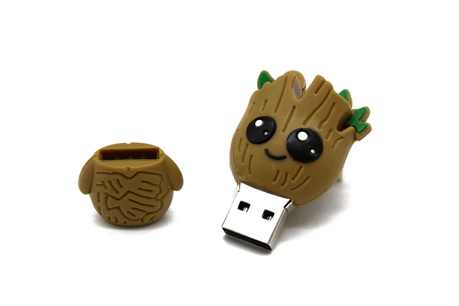 BiNFUL 2,0 USB флэш-накопитель RGOOT Подлинная Емкость 4 ГБ 8 ГБ 16 ГБ 32 ГБ 64 ГБ дерева Guardians Memory stick Pendrive
