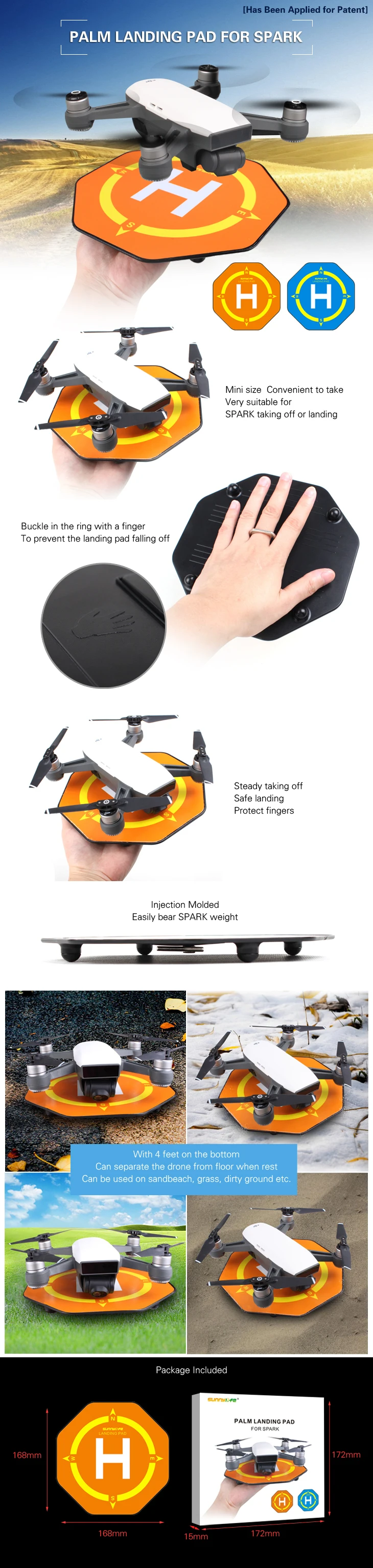 DJI Spark Tello Mavic воздуха тяжелых круглых фартук быстро складывается посадочная площадка снять парковочный Фартук водонепроницаемый демпфирующий DJI Дрон аксессуары