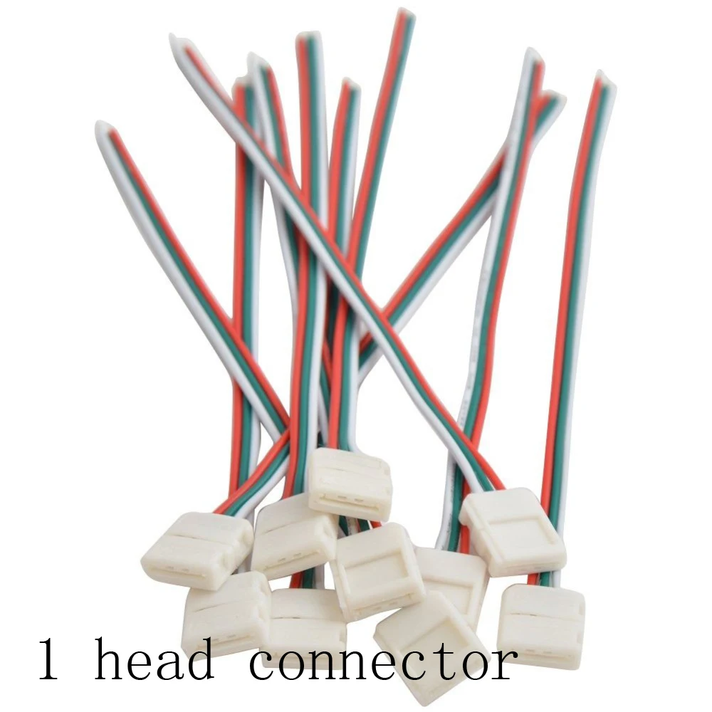 5 шт. ws2812 ws2811 ws2812b 3pin 10 мм RGB светодиодные ленты разъемы клип аксессуары женский мужской провод без пайки Кабельный разъем