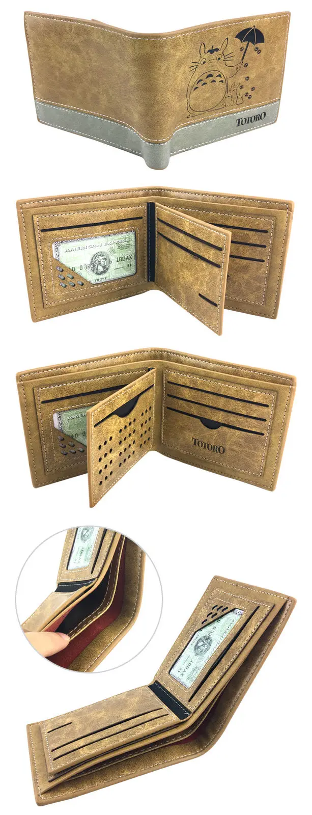 OHCOMICS аниме Мой сосед Сумочка с Тоторо кошелек держатель для карт Notecase слоя PU