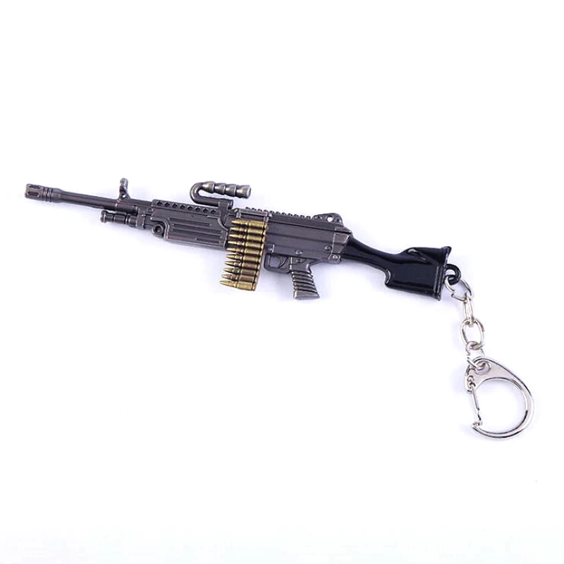Hot Saling Diy 3D Gun Model Keyfob Weapon Keyring FPS PUBG Game Sniper Rifle Submachine Shot gun Keychain Souvenir Gift 12CM | Украшения и