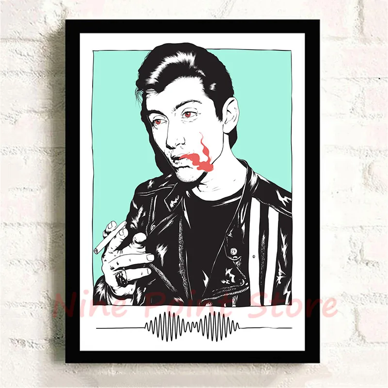 Рок-Группа Arctic Monkeys с белым покрытием бумажные плакаты настенные домашний бар плакаты домашний Декор подарок бескаркасные - Цвет: Золотой