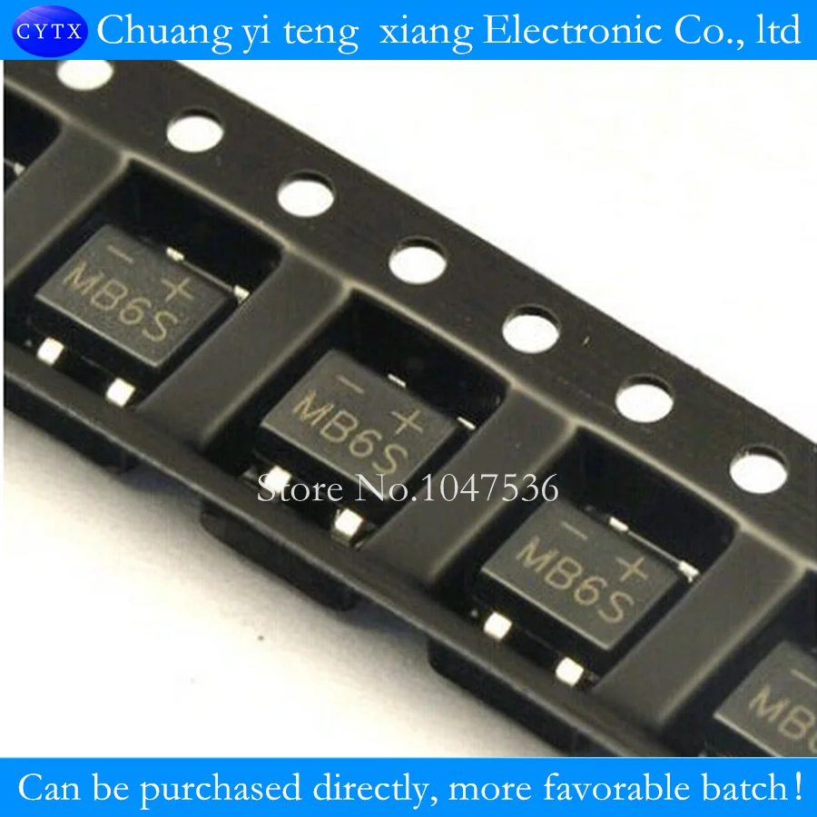 Однофазный диодный выпрямительный мост новый оригинальный 20 шт./лот MB6S SOP 4 600 А