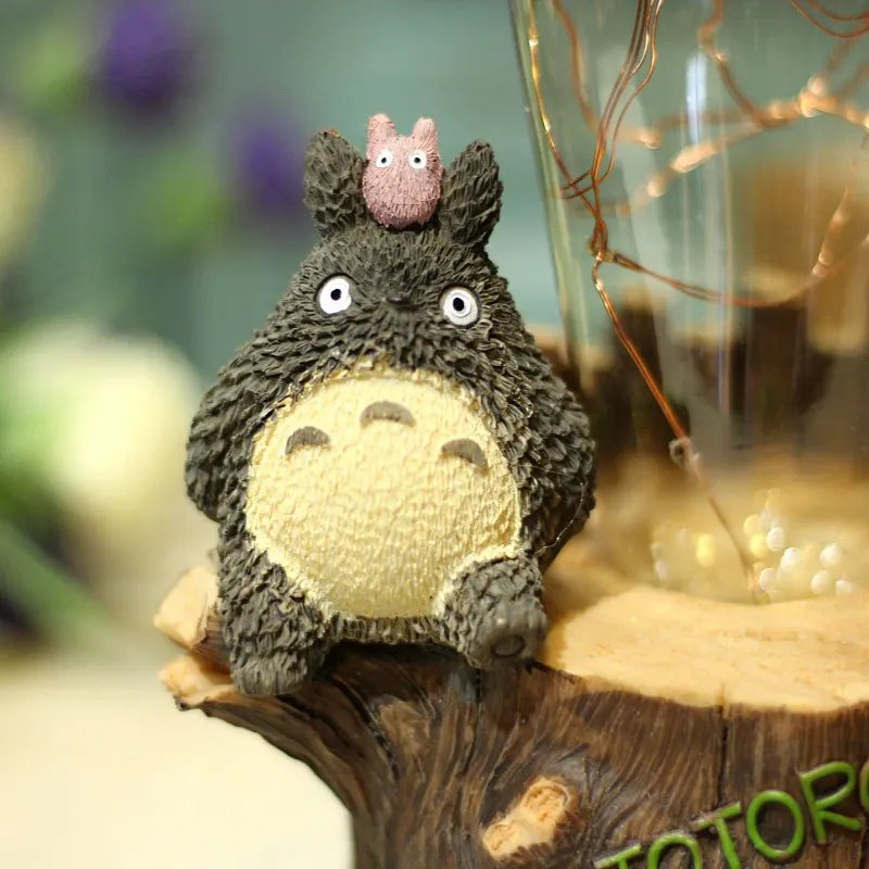 Ретро смолы Тоторо дерево пень ночник орнамент мультфильм Винтаж Модель звезда