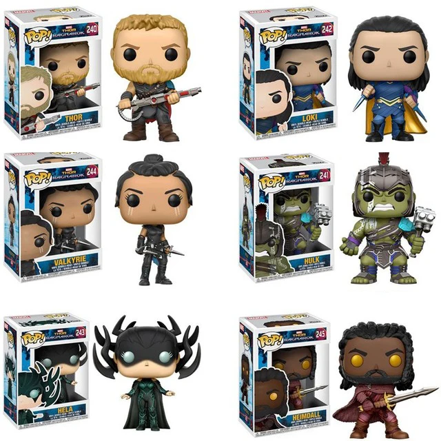 FUNKO POP THOR LOKI HELA HULK VALKYRIE ction Рисунок Аниме Модель ПВХ Коллекция игрушек|Игровые