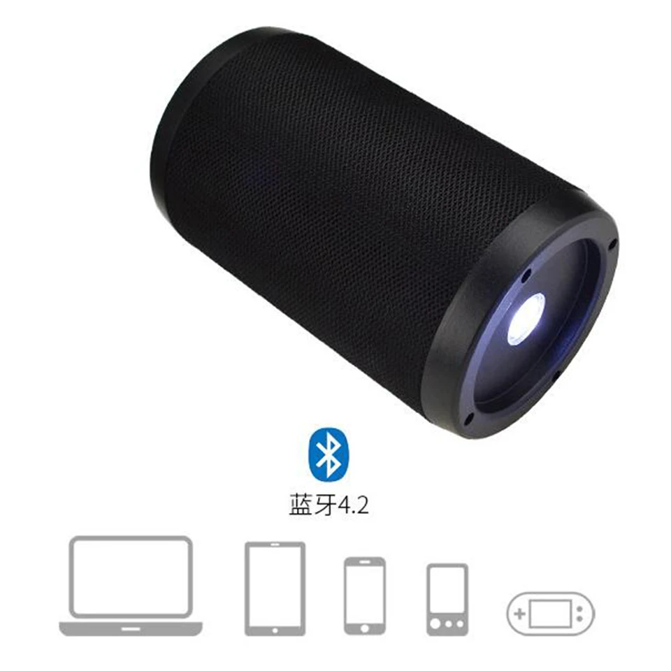 Беспроводной мини Bluetooth динамик Портативный светодиодный фонарик сабвуфер Hifi