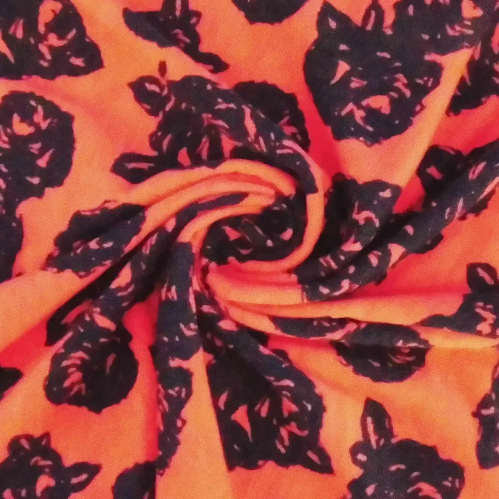 Модная одежда с принтом Джерси Ткань для шитья брюки платье юбка носки цветок 2018