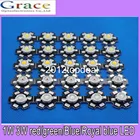 Светодиоды, 10 шт., 1 Вт, 3 Вт, высокая мощность, теплый белыйхолодный белыйнатуральный белыйкрасныйзеленыйсинийкоролевский синий с 20 мм звездной печатной платой