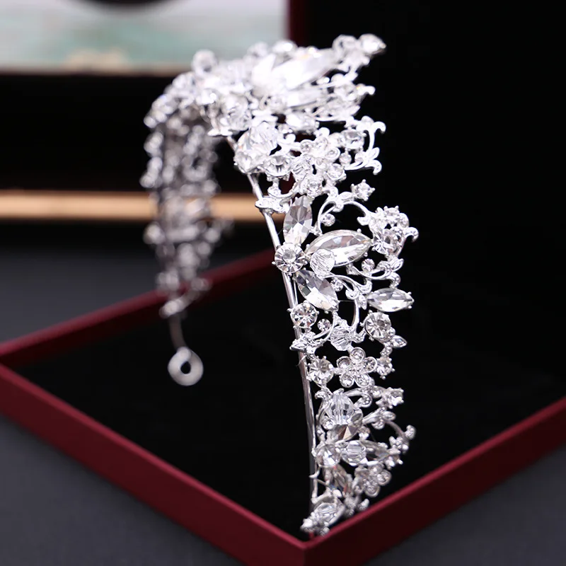 Новинка серебряная роскошная кристаллическая ручная работа в виде короны для