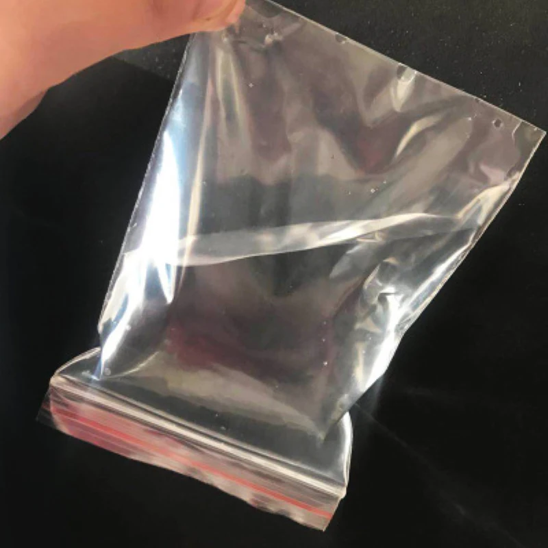 100 шт./упак. прозрачный небольшой замок типа молния пластиковые пакеты на молнии