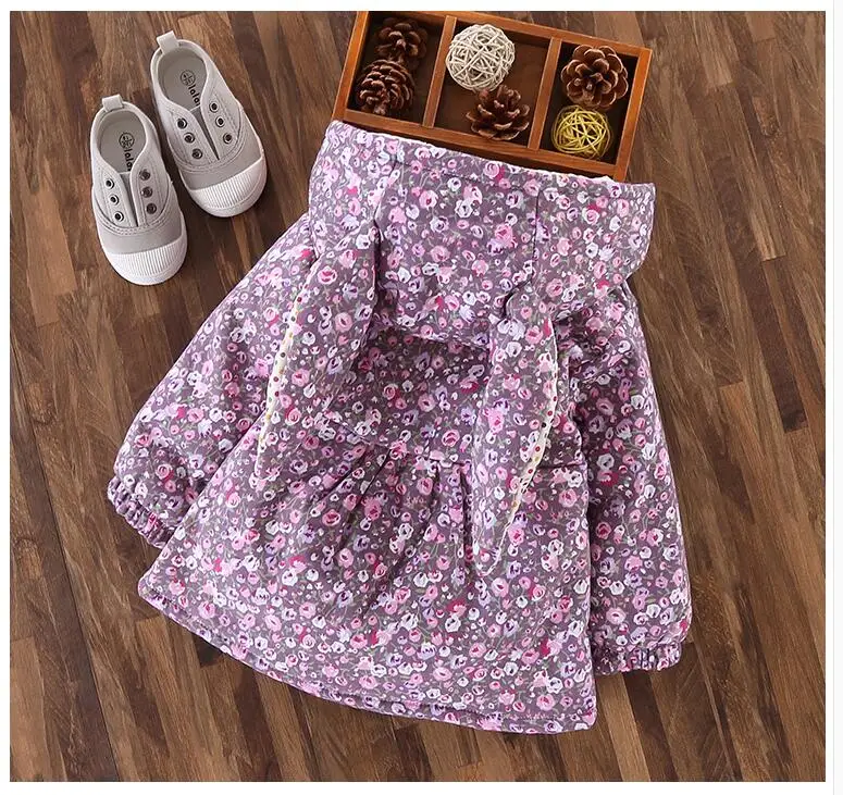 Хлопковая стеганая куртка с кроликом для маленьких девочек 2|jacket jacket|jacket girljacket