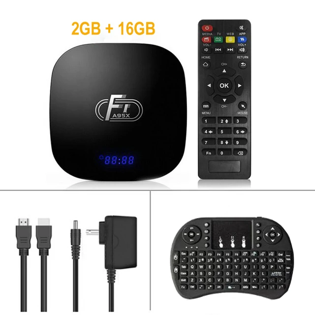 2GB 16G I8 A95X F1 Android 8,1 ТВ приставка Amlogic S905W четырехъядерный Android цифровой ТВ приставка поддержка 4K wifi HDMI RJ45 медиаплеер приставка - Цвет: 2GB 16G I8