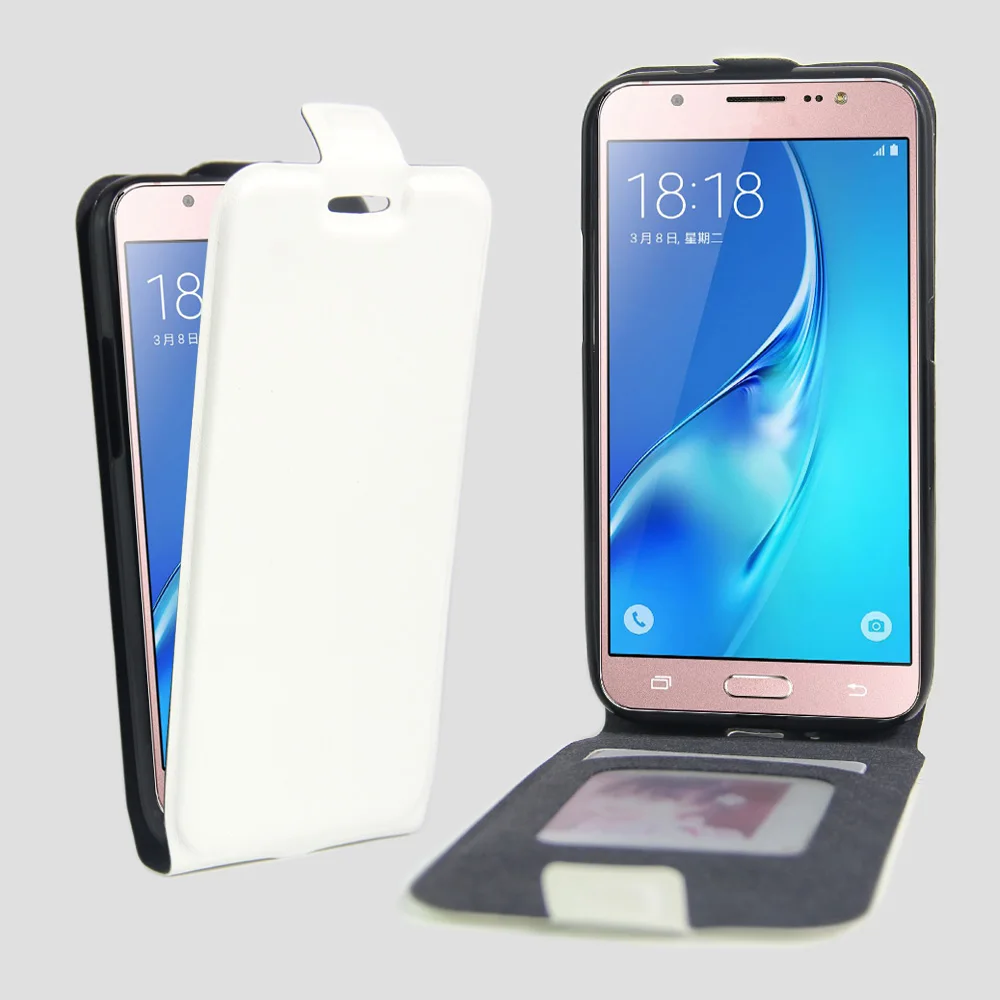 DHL 100 шт открывающийся вверх и вниз Флип Чехол для Samsung Galaxy J1 &amp Mini J2 J3 J5 J7 2016 Pro Note 7