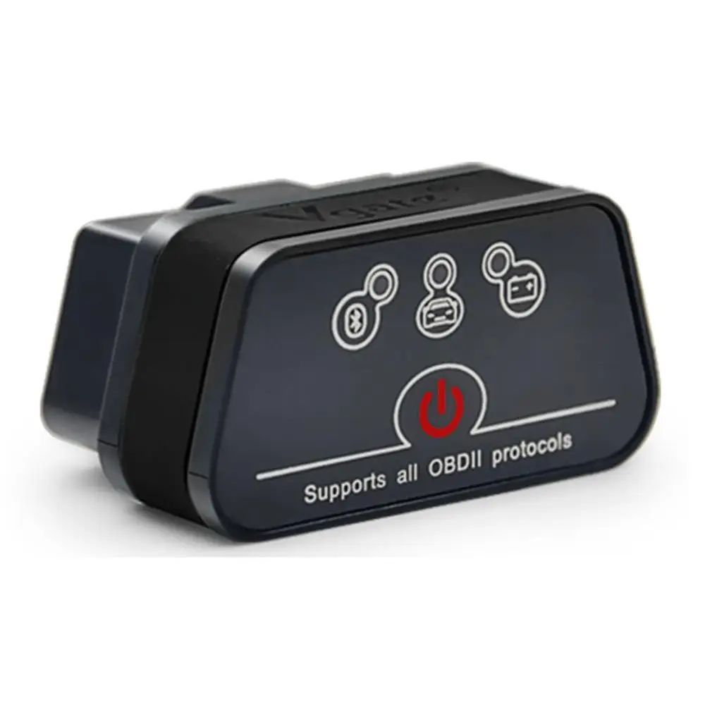 Black Vgate iCar2 ELM 327 Bluetooth адаптер V2.1 OBD2 Авто OBD сканер автомобильный считыватель кодов ELM327 диагностический сканирующий инструмент 16pin OBDII кабель - Цвет: Black