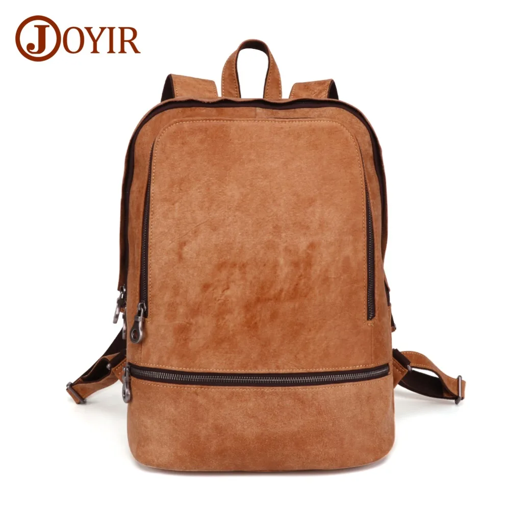 Мужской рюкзак из натуральной кожи с отделением для ноутбука 15 6 дюйма|Мужские