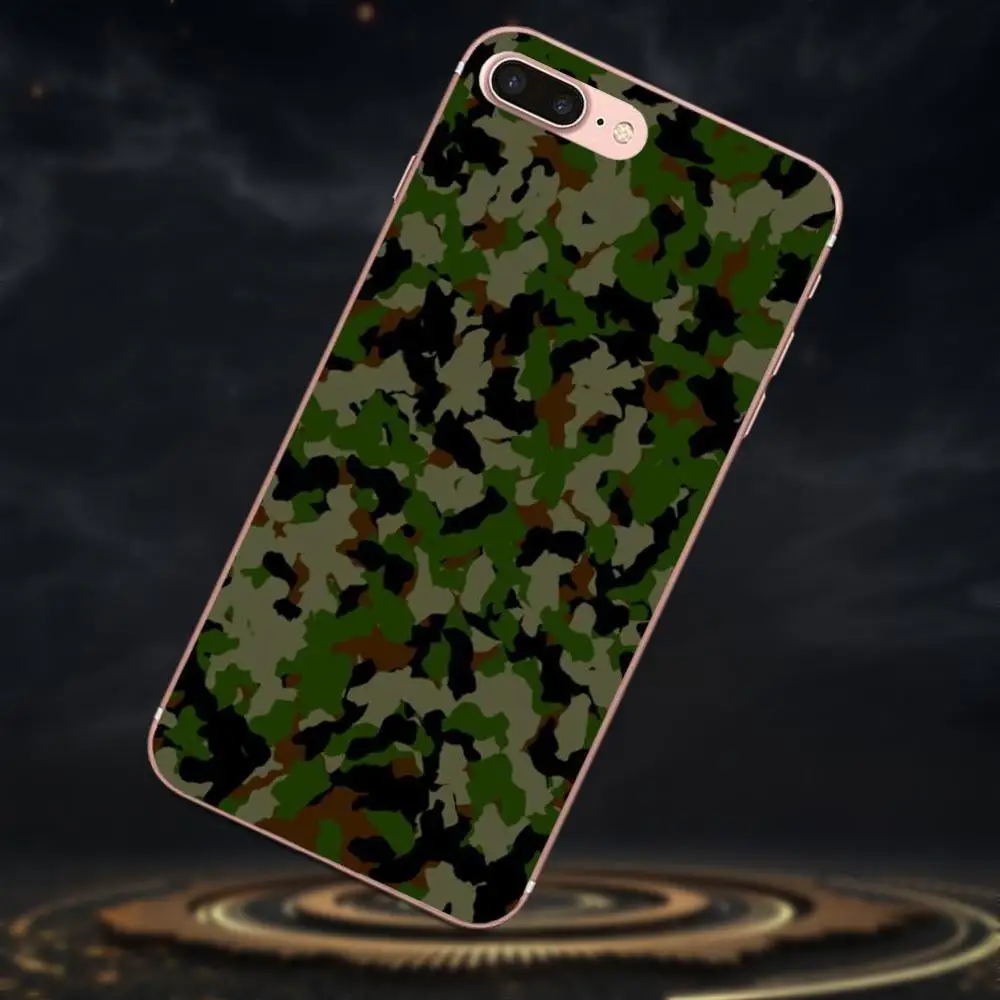 Зеленый армейский Камуфляжный мягкий чехол из ТПУ с принтом для Huawei Mate 7 8 9 10 20 P8 P9