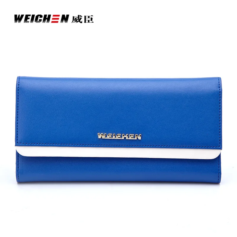 Weichen женщины подлинная кошелек кожаный 2017 роскошь hasp длинные мода женский