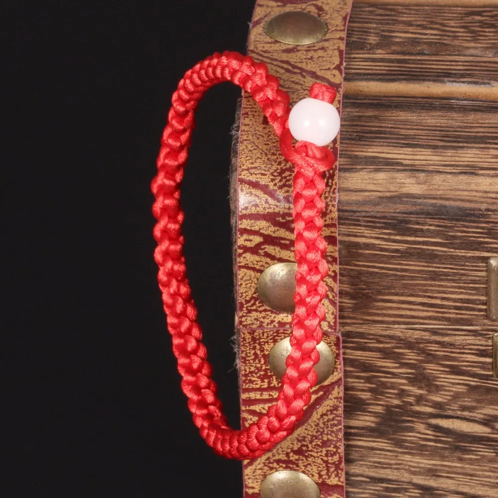 AMOURJOUX 10 Шт./лот Мода Браслет Красная Нить Строка Браслеты Для Женщин Белый Шарик
