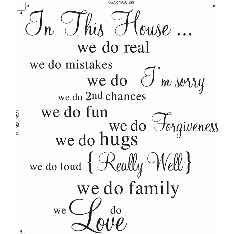 English proverb house rules wall stickers children's room home living decoration | Дом и сад