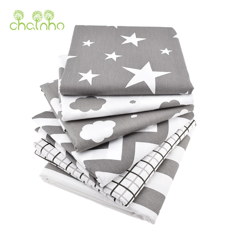 Хлопчатобумажная ткань с принтом облаков и звезд саржевая Ткань для шитья