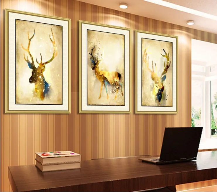 5D DIY Diamond Painting Animal Painted 3D Embroidery Deer Cross Stitch Mosaic Home Decor | Дом и сад
