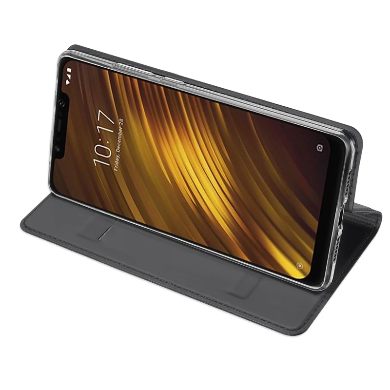 Для Xiaomi Pocophone F1 чехол с крышкой Роскошный Кожаный противоударный стенд