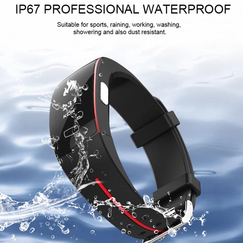 Best Blood Pressure Smart Bracelet Heart Rate Tracker Sport Fitness Clock Bluetooth for iPhone Samsung Huawei Xiaomi PK Miband 3 |