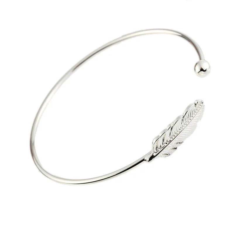 2018 hot new accessories hand-leaf copper beads open bracelet alloy plating wild fashion jewelry | Украшения и аксессуары