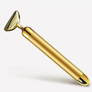 New hots Face 24k Gold Vibration Care Bar Pulse Firming Facial Massager Roller Lift Skin Tightening Wrinkle Stick |