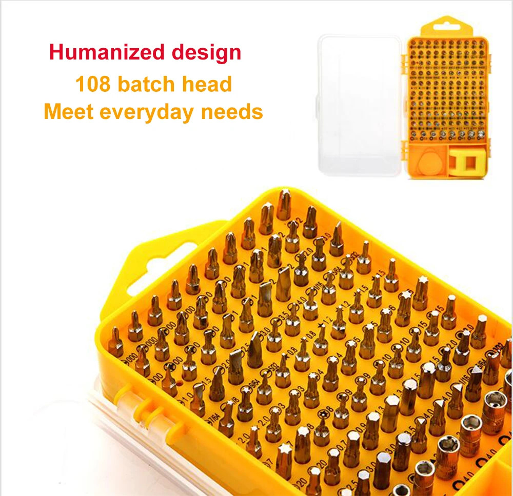 108 in 1 professional precision screwdriver magnetized plum set tool | Инструменты