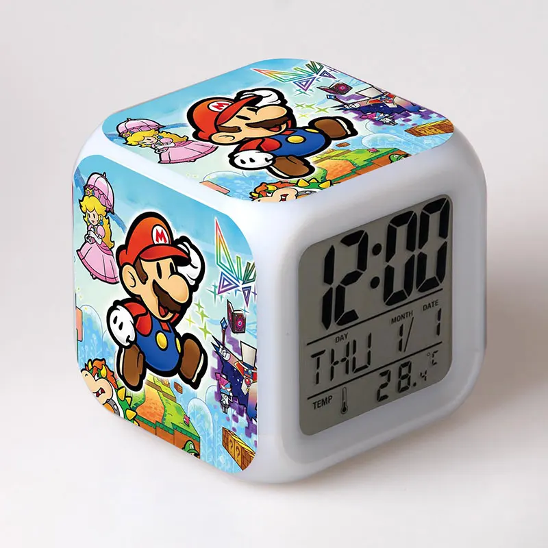 Super Mario Bros Детские забавные Часы Будильник Йоши динозавр фигурка игрушка Супер Марио Йоши фигурка ПВХ забавные игрушки для детей - Цвет: N31