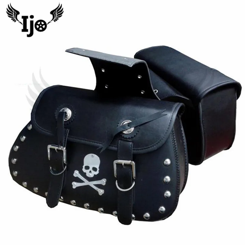 Сумка для мотоциклов высокого качества из кожи для Kawasaki Honda Suzuki Yamaha с боковым хвостовым отделением.