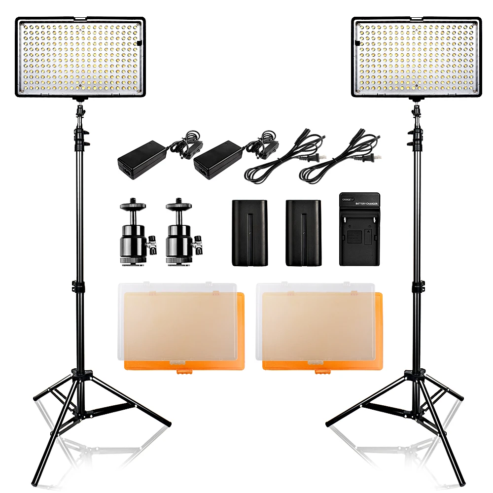 Светодиодный светильник для студийной фотосъемки 2 в 1 240 дюймов приглушаемый