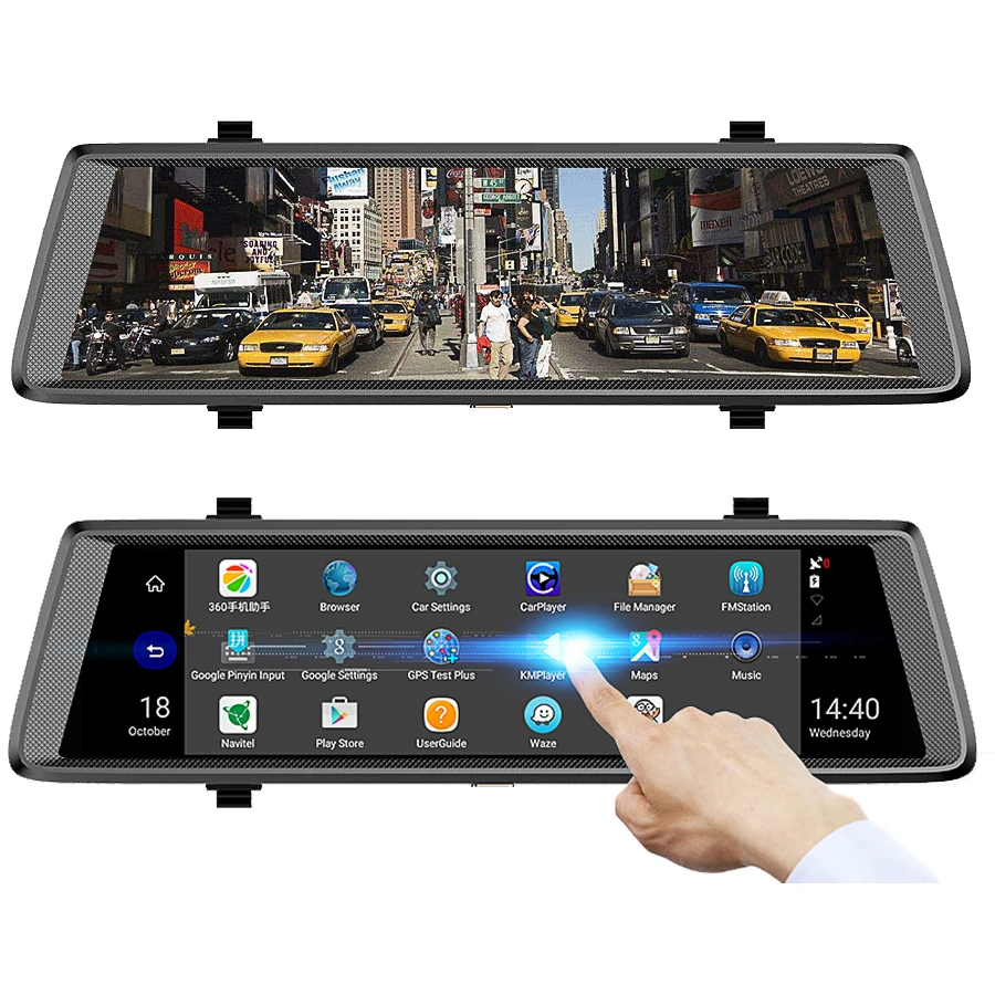 E ACE 4G камера заднего вида Камера 10 дюймов Android Двойной объектив Full HD 1080 P ADAS видео