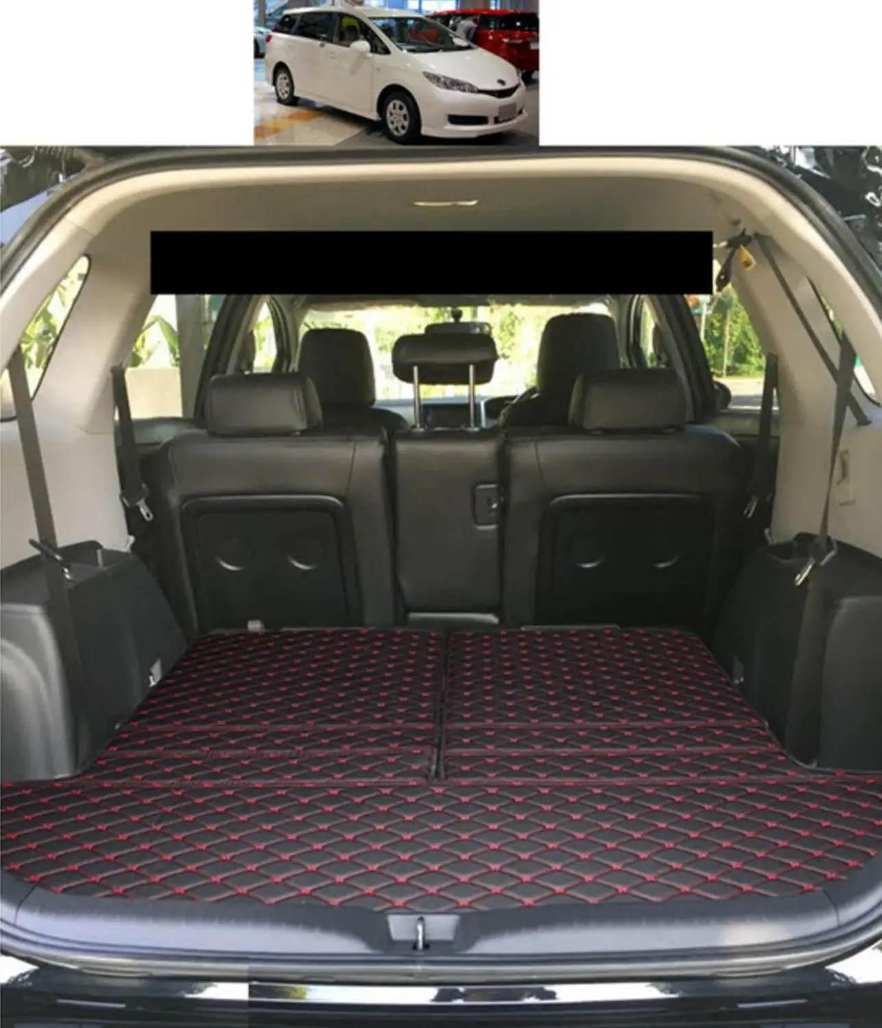 Коврик из волоконной кожи для багажника автомобиля toyota wish 2009 2010 2011 2012 2013 2014 2016 2017