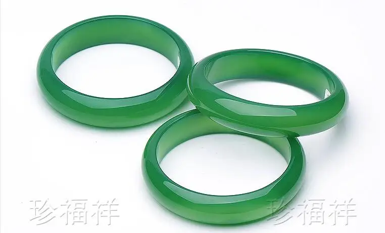 Jade Pith bracelet pure green agate Bracelet Send mother Primary colors Brazil day widened thickened ice species o | Украшения и