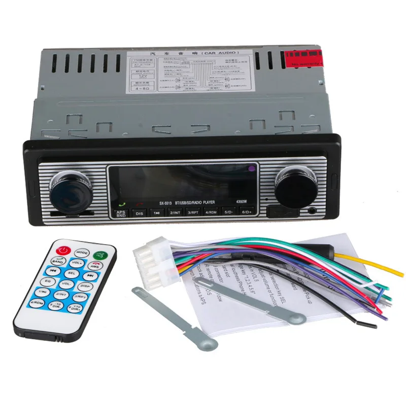 12 V Bluetooth Авто радио плеер 1DIN стерео аудио FM MP3 радиоприемник Поддержка Aux Вход SD USB
