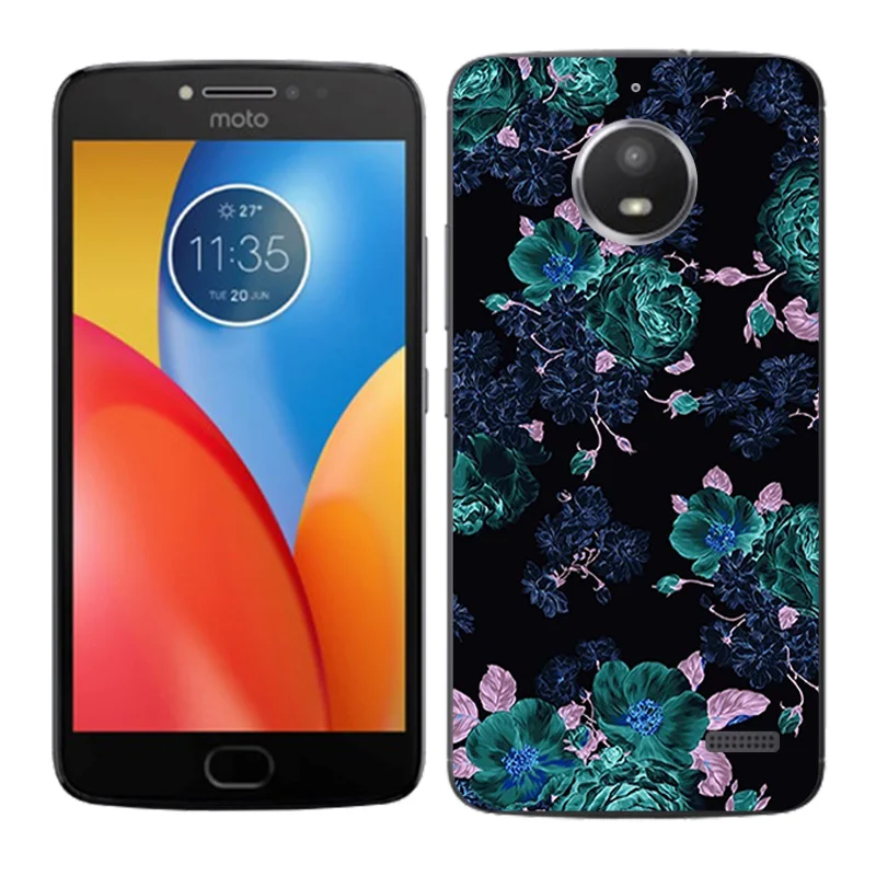 Для Motorola Moto E4 чехол Необычные окрашенные 5 0 &quotсиликоновые чехлы для телефонов E