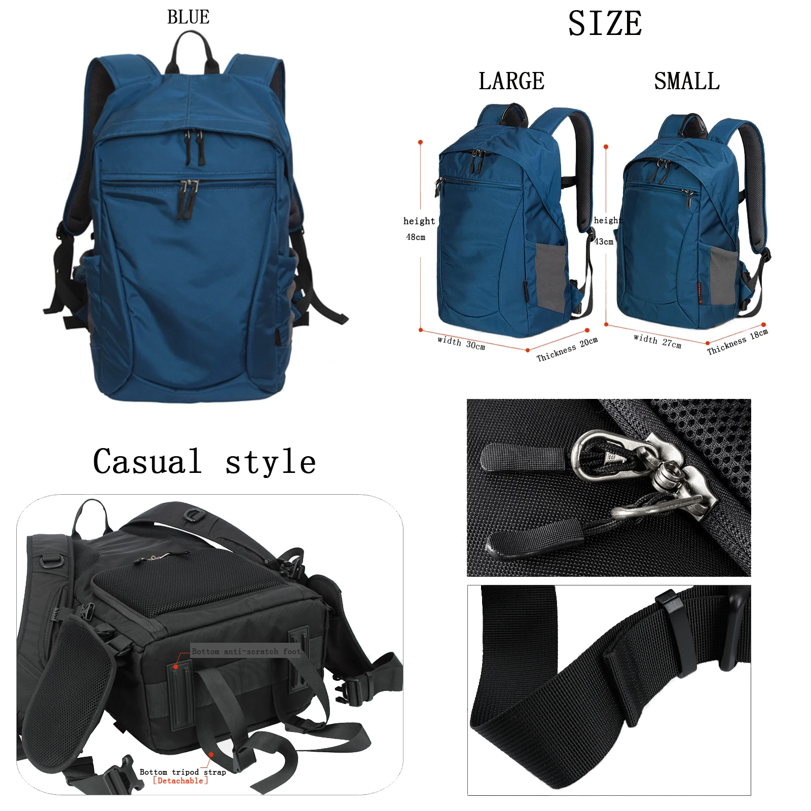 

Careell Waterproof Laptop SLR Camera Backpack Photo Travel Bag Video Digital Tripod Bag Lens Pouch for Sony Canon Nikon D90 Slr