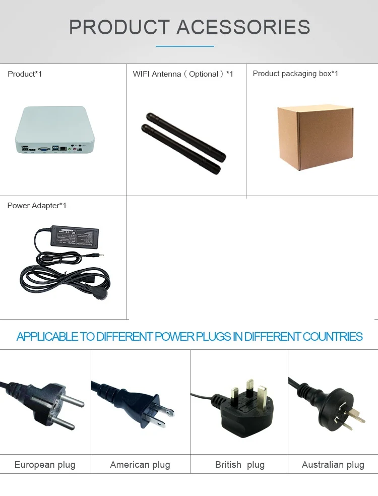 Недорогой мини ПК Mac с Windows предустановленным HTPC 3 года гарантии 1080P Intel Core i5 I7 J1800