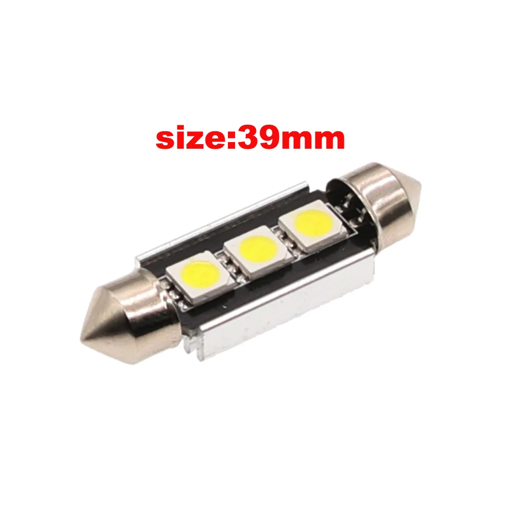 10 шт. 36 мм 39 41 3 SMD 5050 Чистый белый купол гирлянда CANBUS Нет Ошибка автомобилей