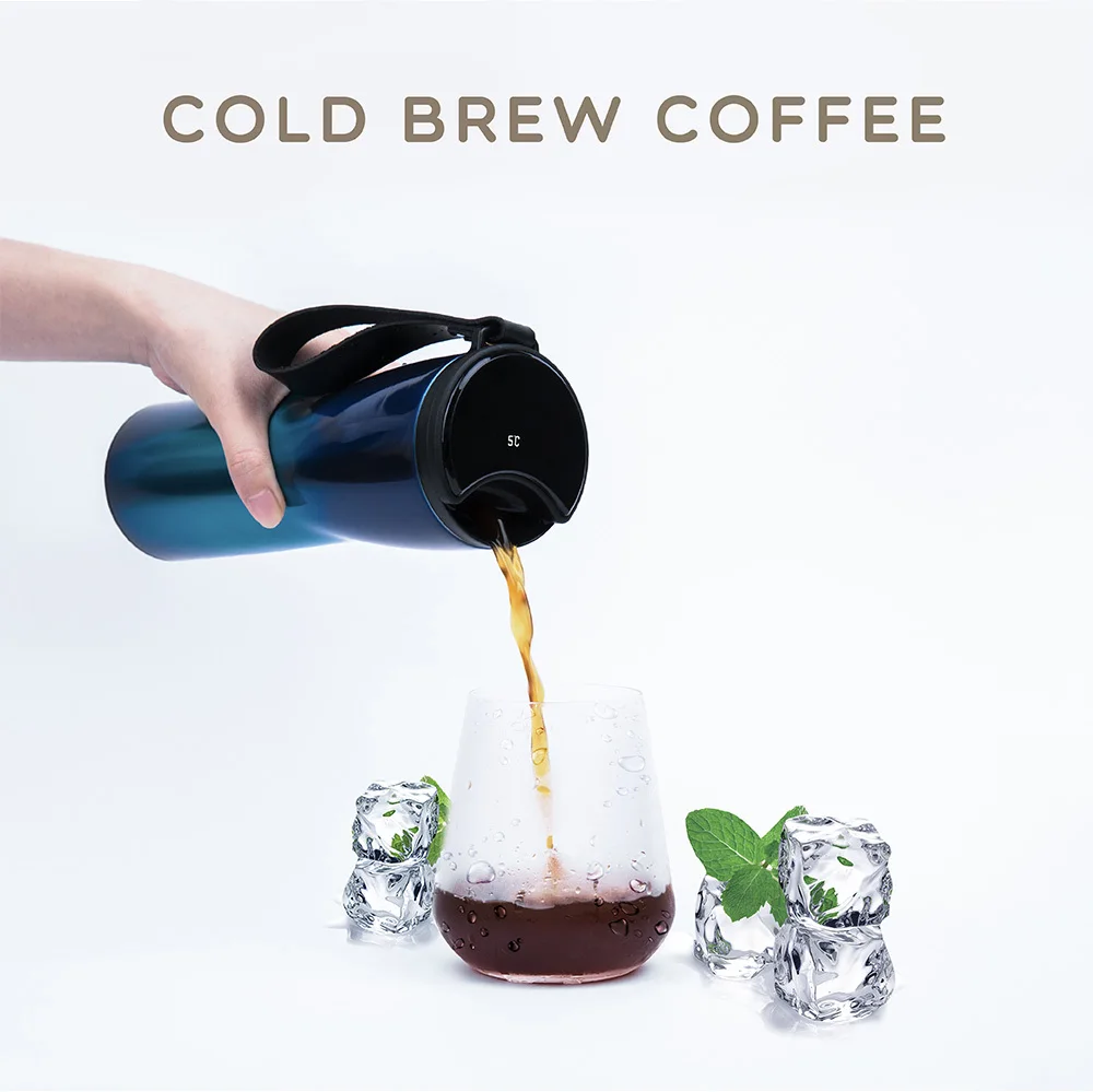 Youpin термосы Moka умная Вакуумная бутылка термос для кофе сенсорный температурный дисплей Нержавеющая сталь кофейная изоляционная чашка